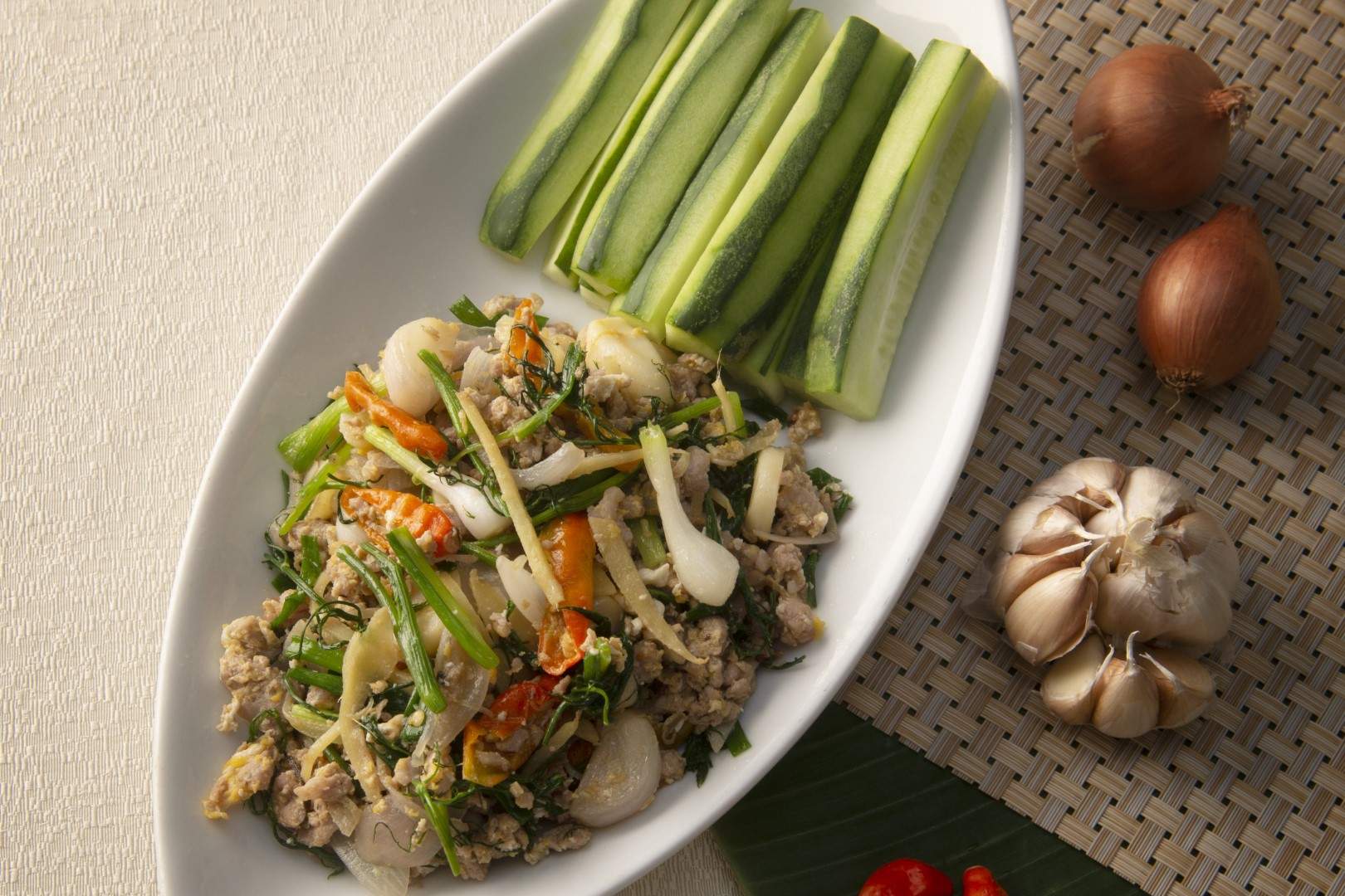 Stir-fried minced pork with ginger