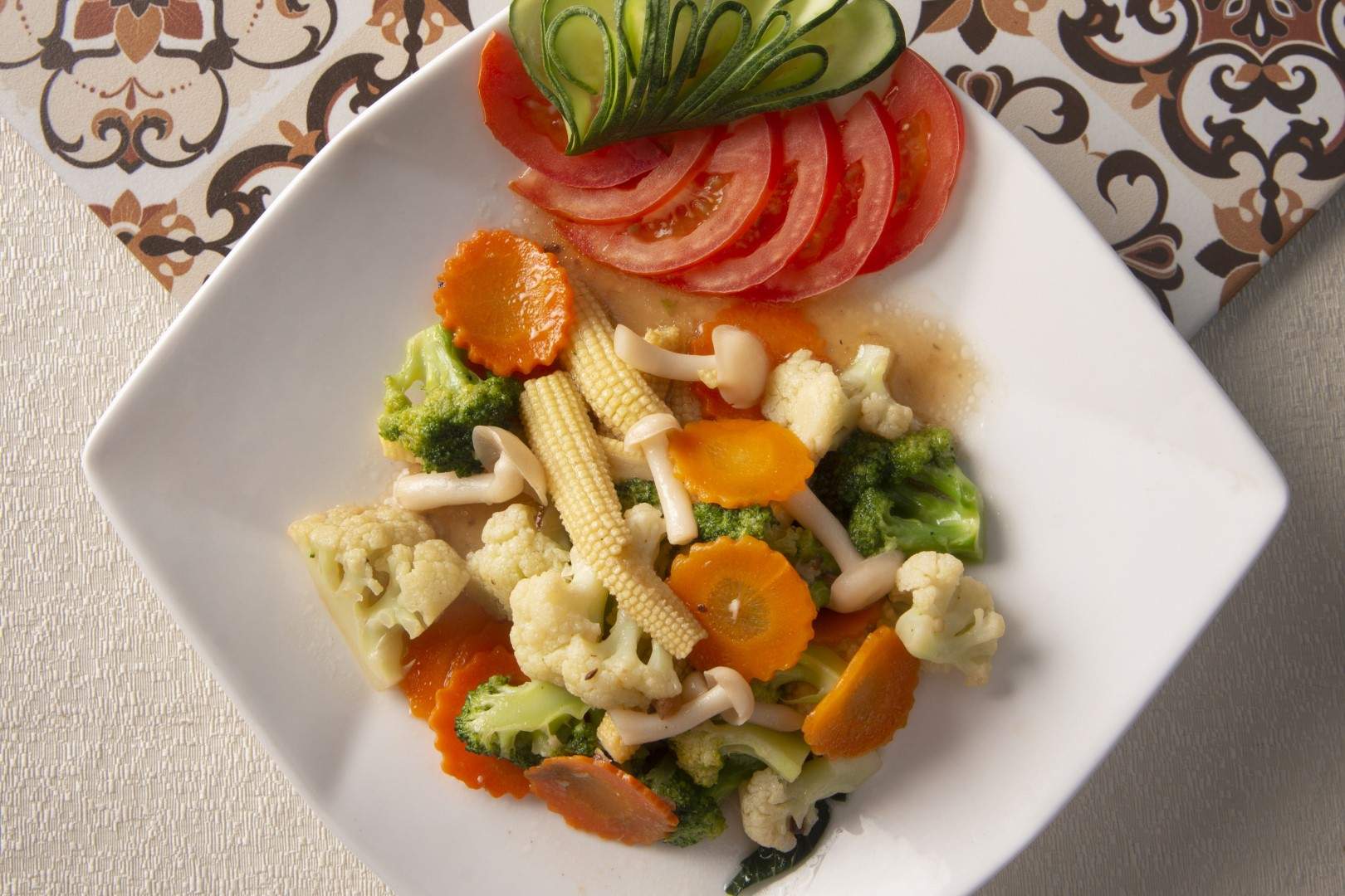 Stir-fried mixed vegetables