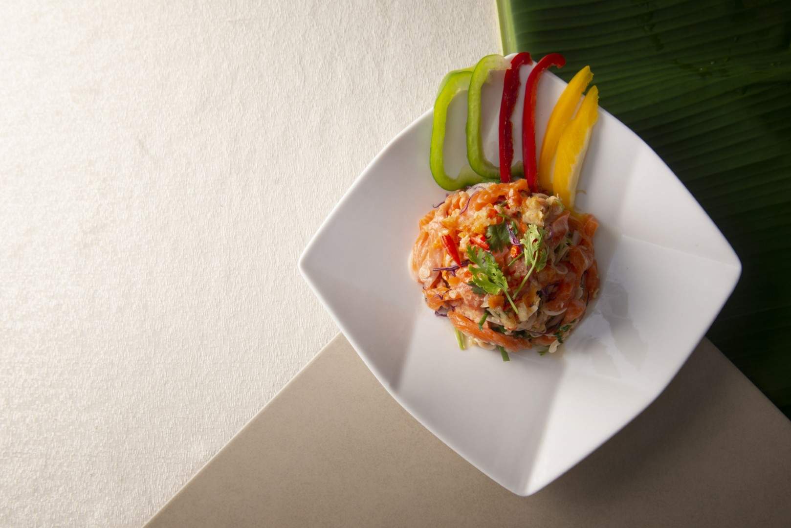 Lao-style salmon larb